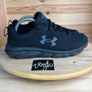 Under Armour Charge Assert Triple Black Athletic Lace Up Shoes Mens Size 8.5